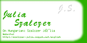 julia szalczer business card